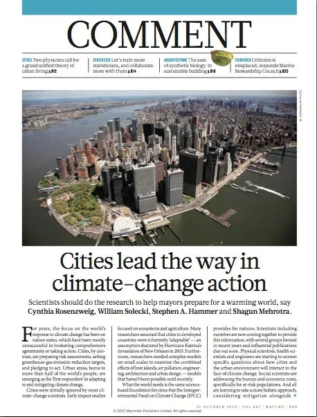 Cover of Cities lead the way in climate change action