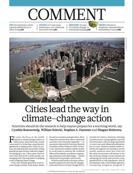 Cover of Cities lead the way in climate change action